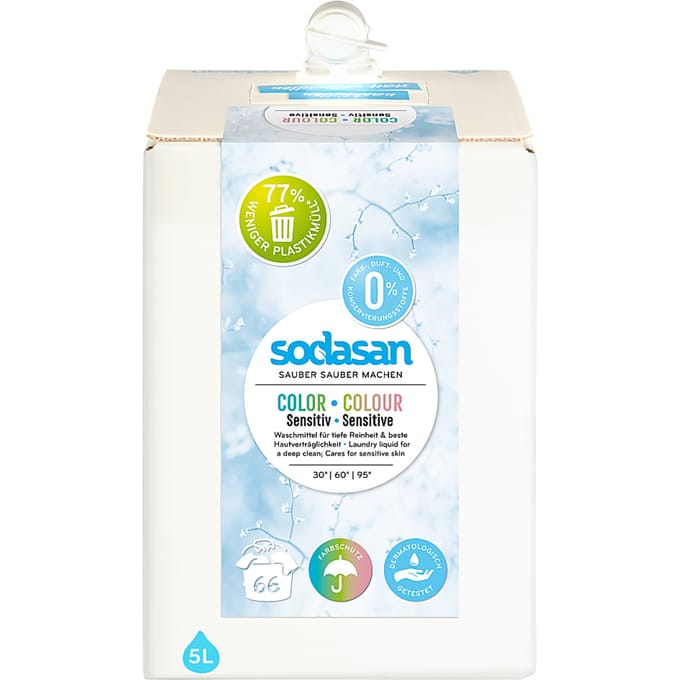 Sodasan Vloeibaar Wasmiddel Sensitive voor Gekleurde Was 5L