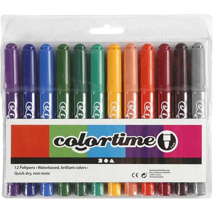Creativ Company Colortime - Marker 5 mm - 12 stuks