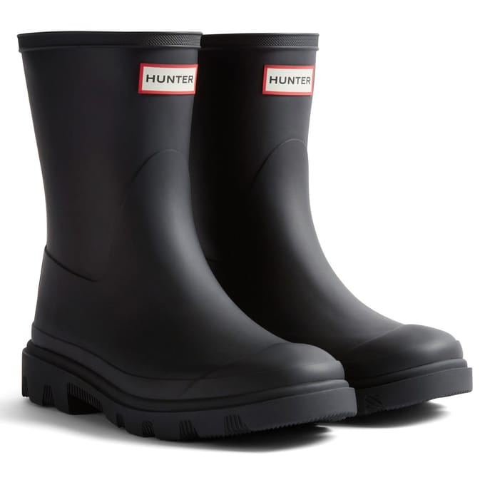 Hunter Unisex Downpour Korte Rubber Mannen Zwarte Wellingtonboots