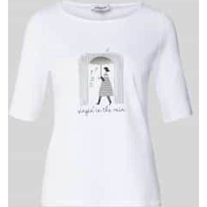 Regular fit T-shirt met strasssteentjes model 'Januar'