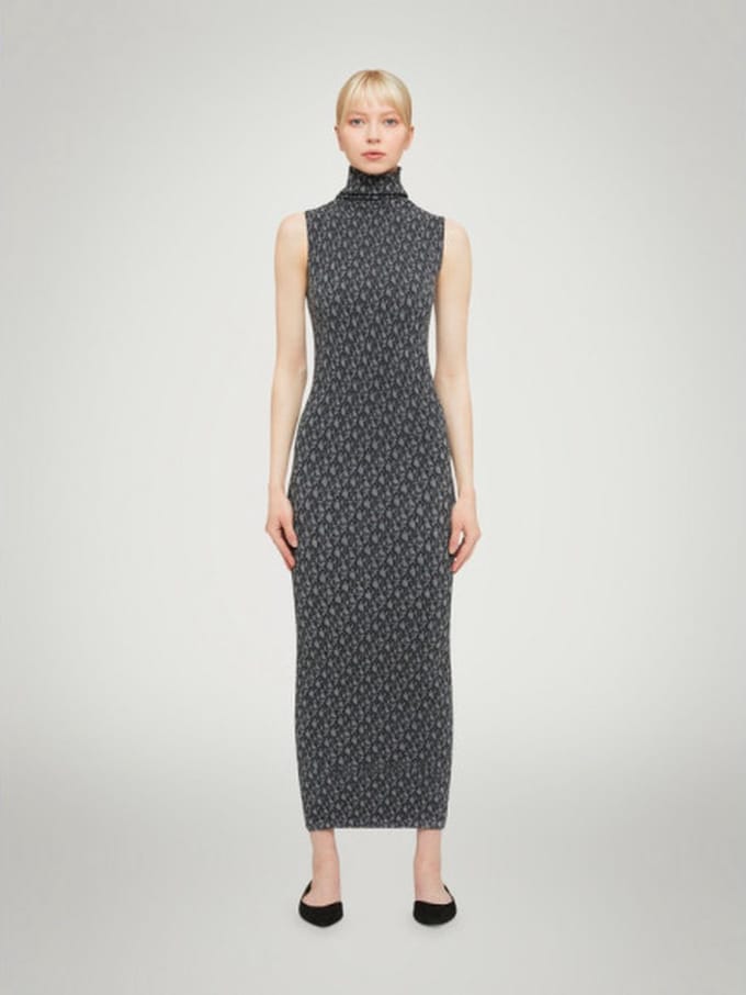 Wolford Cotton Letter Dress black/ash S