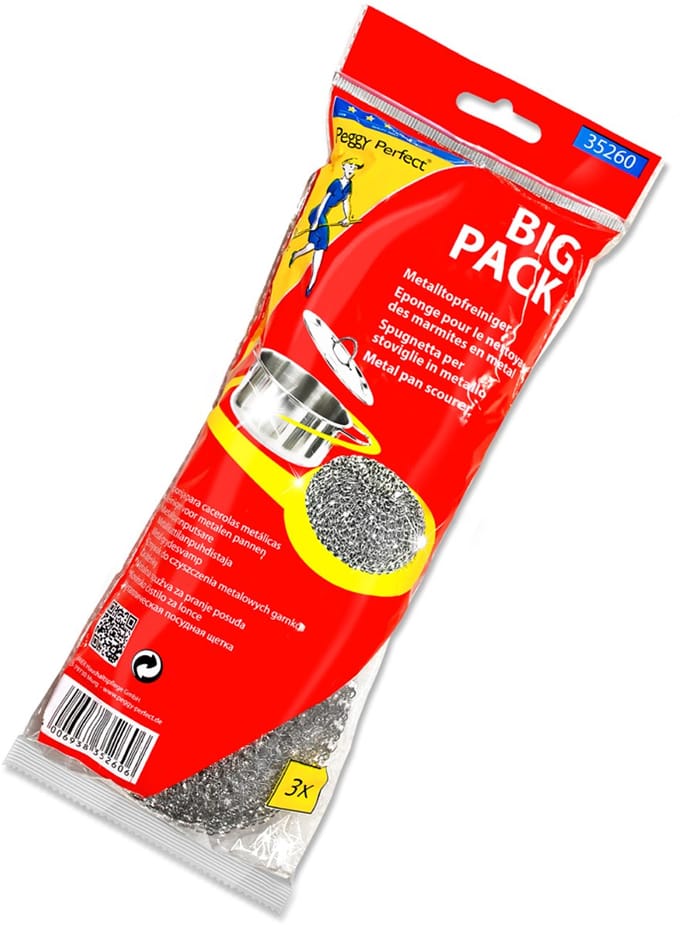 Peggy Perfect RVS-pannenspons, 3 in een pak