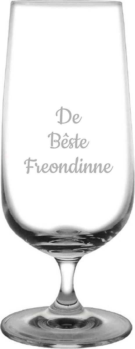 Gegraveerde bierglas op voet 41cl De Bêste Freondinne