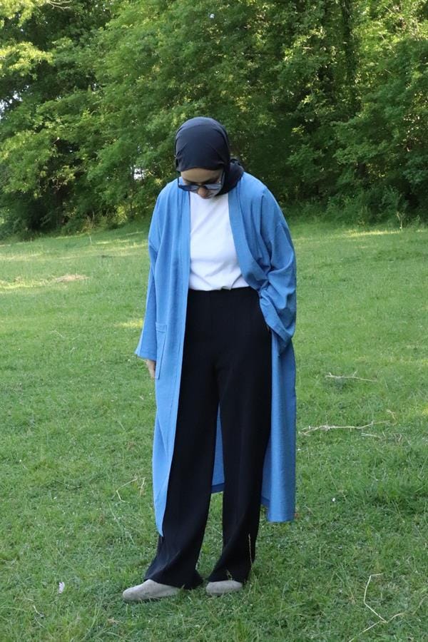 Dames's Zak Met riem Lang Kimono Indigo