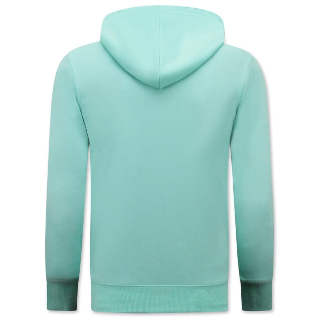 Hoodie Heren met Rits - Joggingshorts Heren - SET - Mint Groen