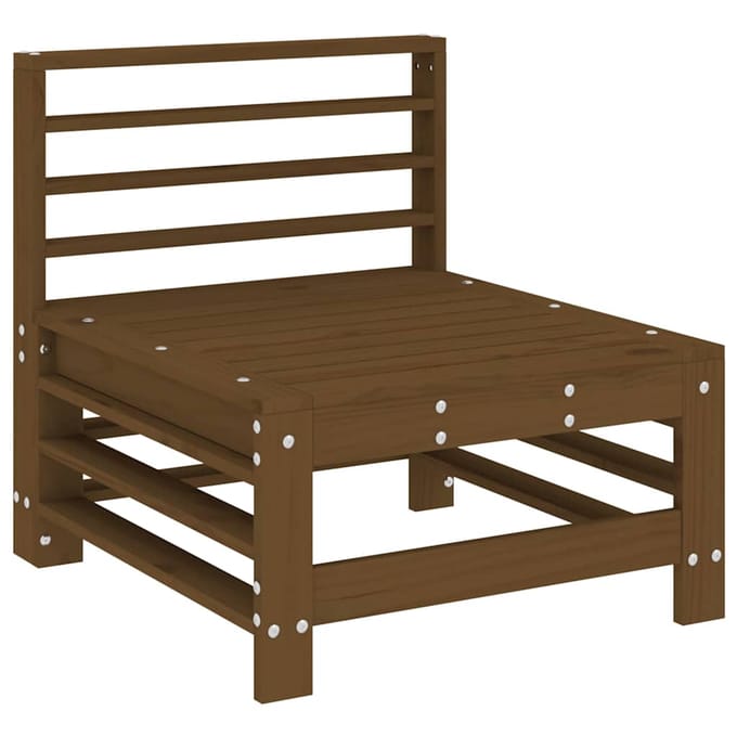 vidaXL - Tuinmiddenbanken - 2 - st - massief - grenenhout - honingbruin
