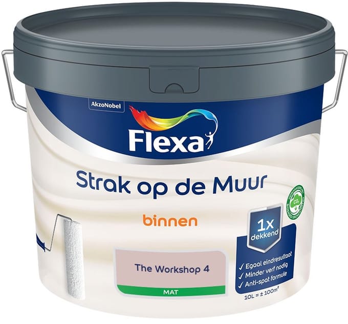 Flexa - Strak Op De Muur Binnen Mat - The Workshop 4 - Mengverf - 10 L
