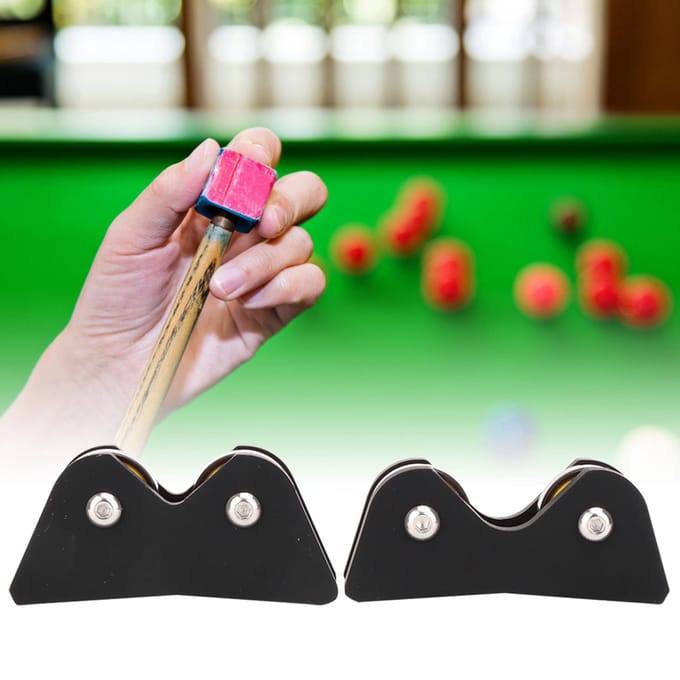 2 Pièces Queue de Billard Piscine Snooker Club Rouleau Détecteur de Rectitude Outil d'Inspection black