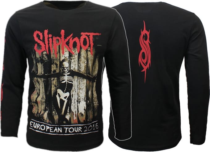 Slipknot Skeleton Flag Longsleeve T-Shirt - Officiële Merchandise - S