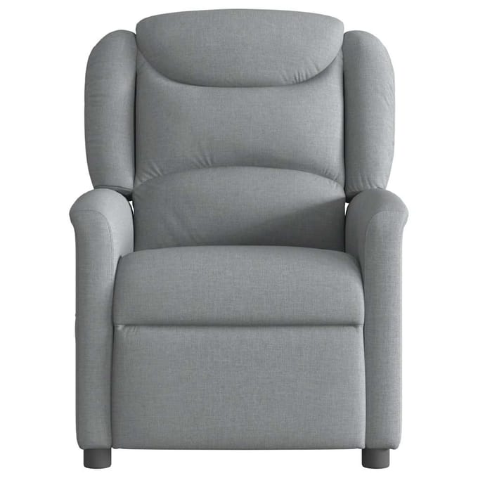 vidaXL - Fauteuil - verstelbaar - stof - lichtgrijs