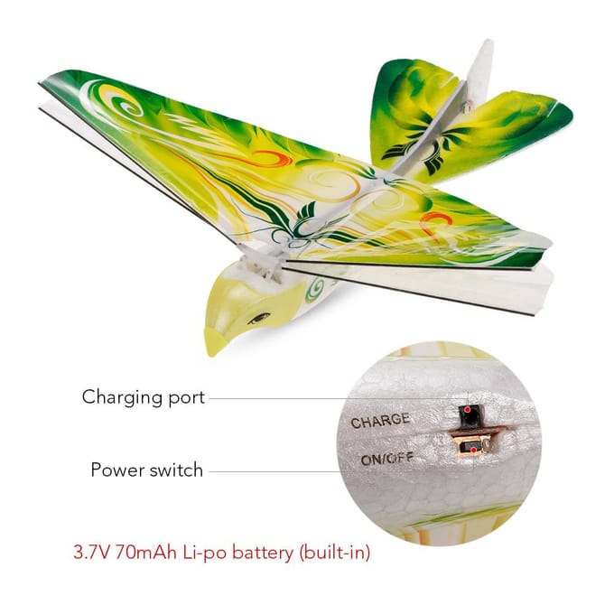 TECHBOY 98083+ 2.4GHz Afstandsbediening Authentieke E-Bird Vlinder Vliegende Vogel RC Speelgoed