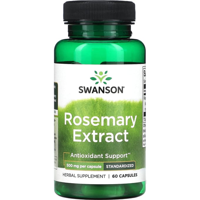 Rozemarijnextract, Gestandaardiseerd, 500mg, 60 Capsules
