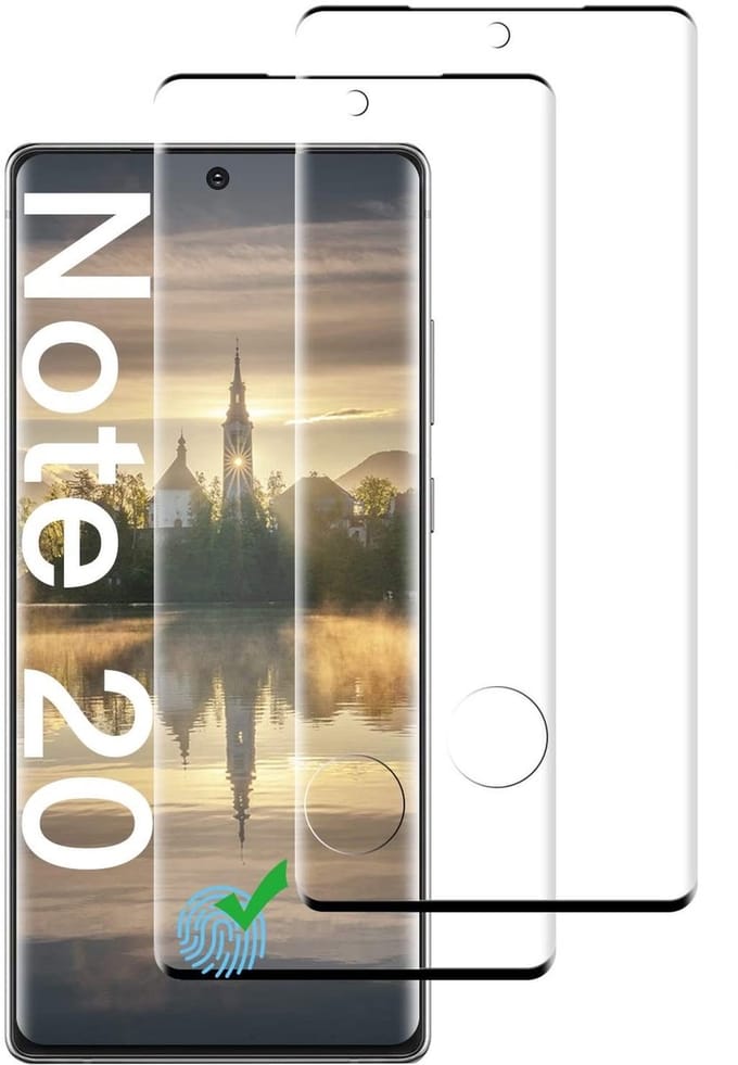 Geschikt voor Samsung Galaxy Note 20 - 2 Pack tempered glass / Screen Protector Zwart