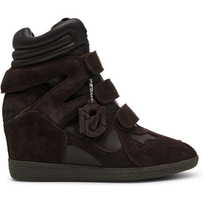 Sneakers van leermix model 'Mavis'