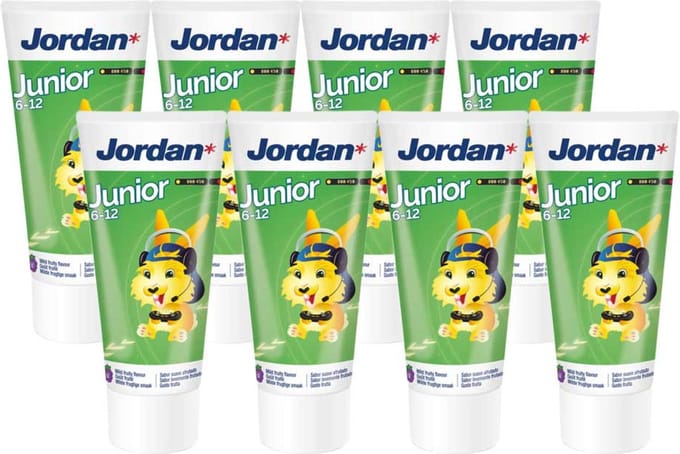 8x Jordan Tandpasta Junior 6-12 jaar 50 ml