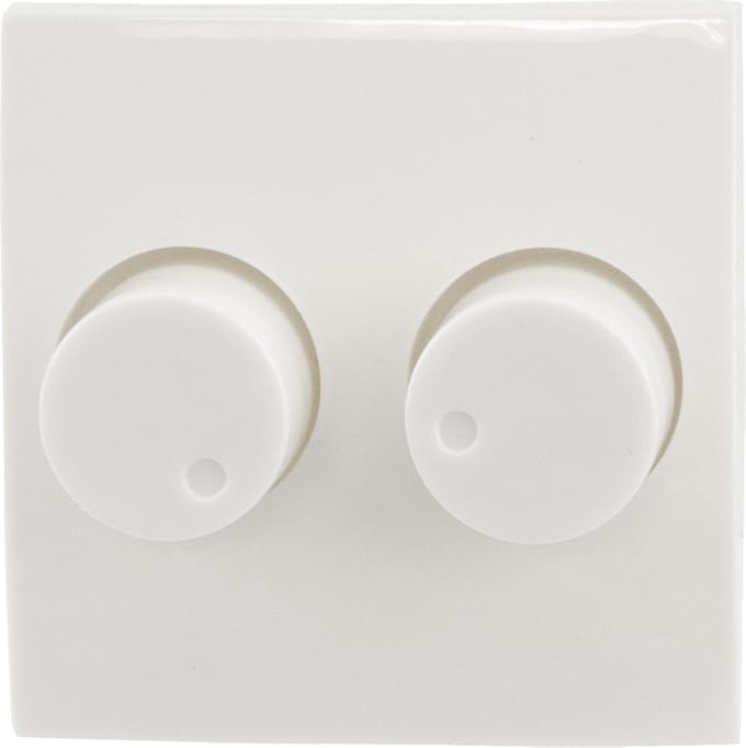 Berker S1 Centraalplaat Knop Duo Dimmer Polar - Wit
