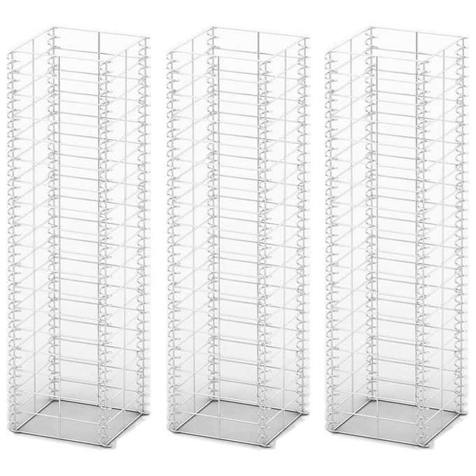 vidaXL - 3-delige - Schanskorfset - 25x25x100 - cm - gegalvaniseerd - draad