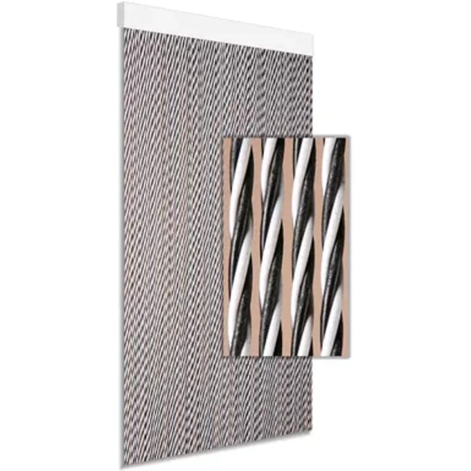 Degor Vliegengordijn Dara - 90x210cm - Zwart/wit - Huisdiervriendelijk