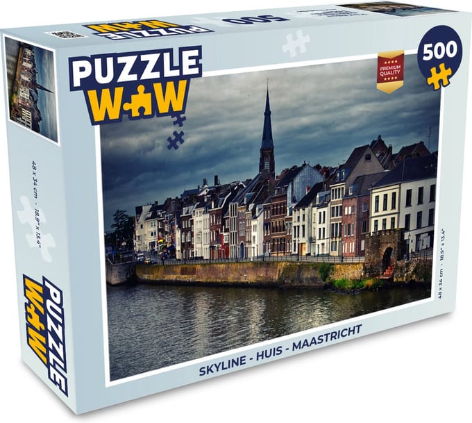 Puzzel Skyline - Huis - Maastricht - Legpuzzel - Puzzel 500 stukjes