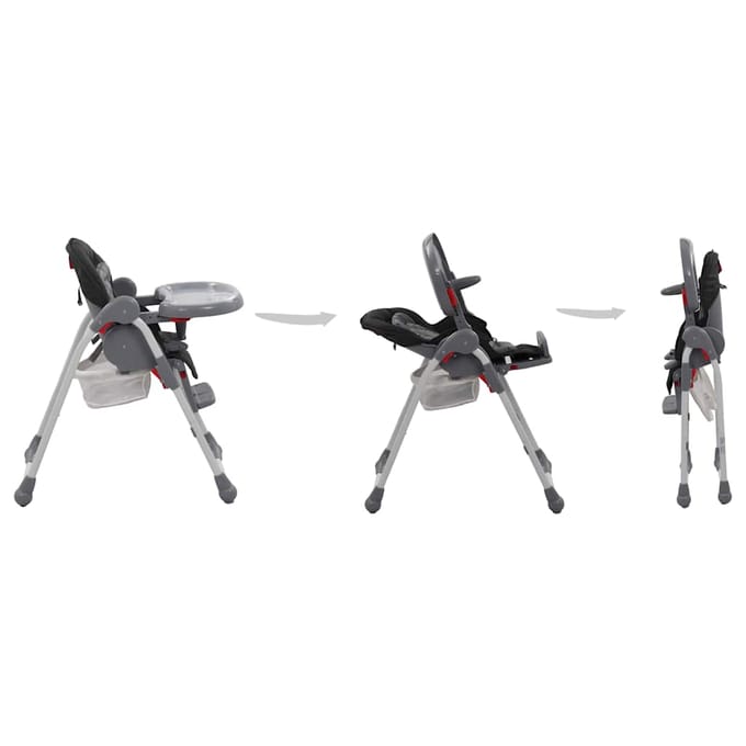 Vidaxl Chaise Haute pour Enfants, Grise