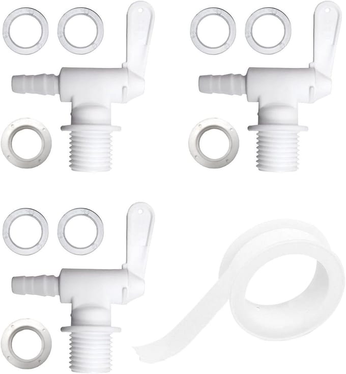 Dailygoody - Plastic Tapset - Waterdispenser - 3 stuks - Reserve Taps - Geschikt voor Drankdispenser - Wit