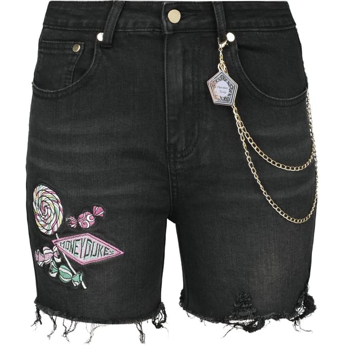 Harry Potter Shorts - Honeydukes - 27 - voor Vrouwen - black denim