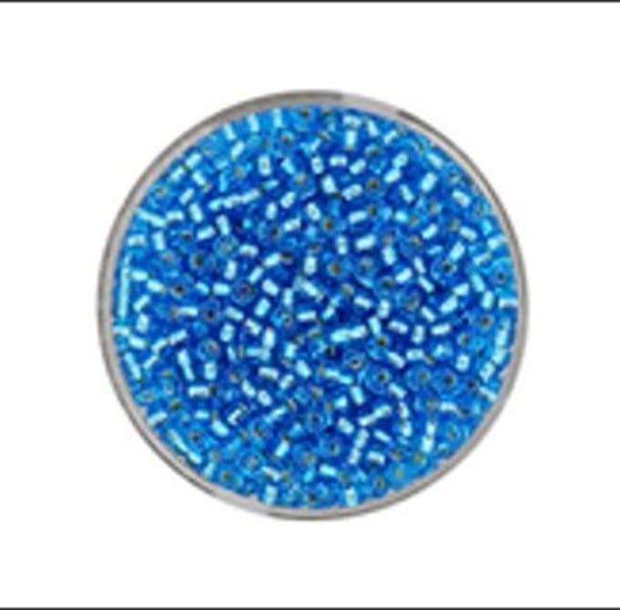 9660-944 Jap. Miyukirocailles - 2,2mm - silverlined aqua - 12 gram