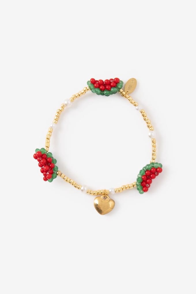 Sissy-Boy - Witte armband met watermeloen