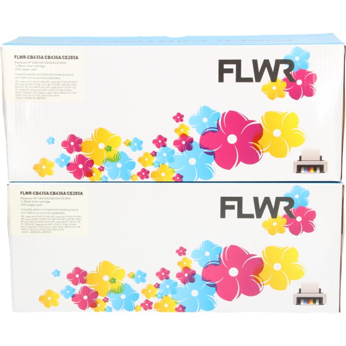 FLWR - Toner / 85AD / CRG-725 / Zwart 2pack - Geschikt voor HP & Canon