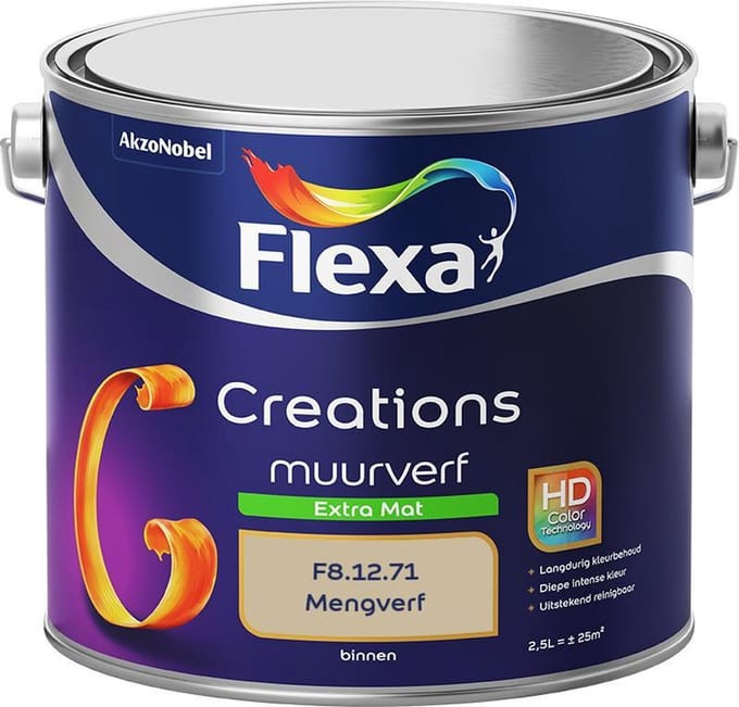 Flexa - Creations Muurverf Extra Mat - F8.12.71 - Mengverf - 2,5 L