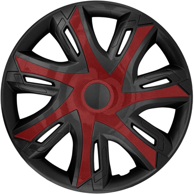 NRM - N-Power Wieldoppen 14" - Set van 4 stuks - Donker rood/zwart
