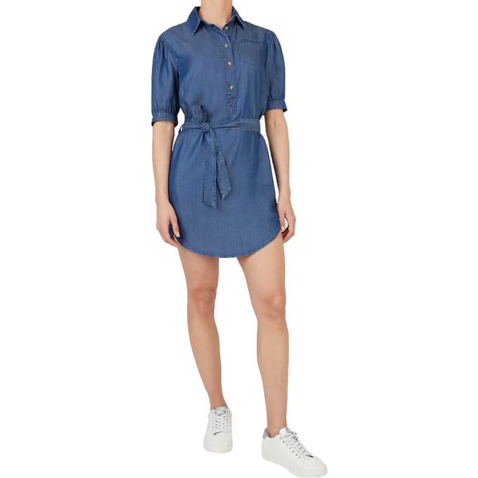 Pepe Jeans Glennis Korte Mouw Jurk Blauw M Vrouw