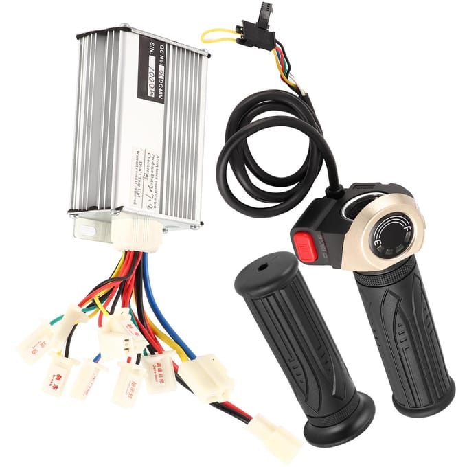 Kit contrôleur de moteur sans balais pour vélo électrique scooter 48V 1000W et poignées rotatives gray