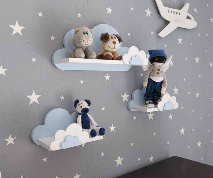 Moliland FISIA Galaxy - Kinderplank Sets - 3 Planken - Witte Afwerking