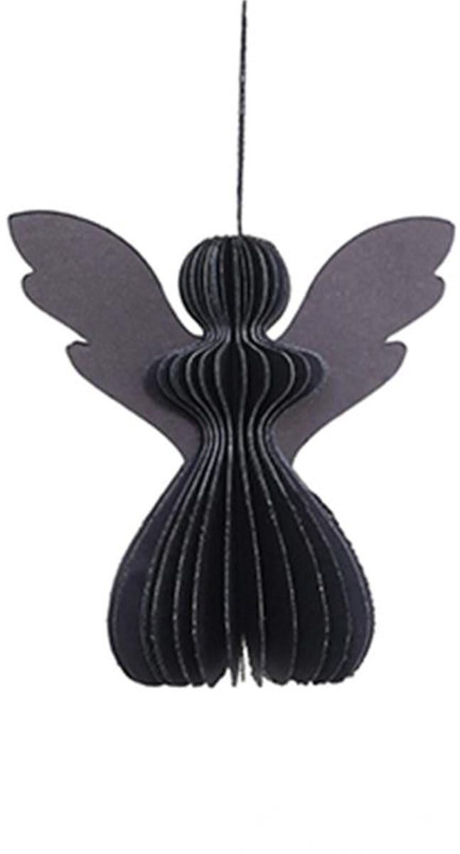 Papieren Engel - 30 cm - maat XL - zwart
