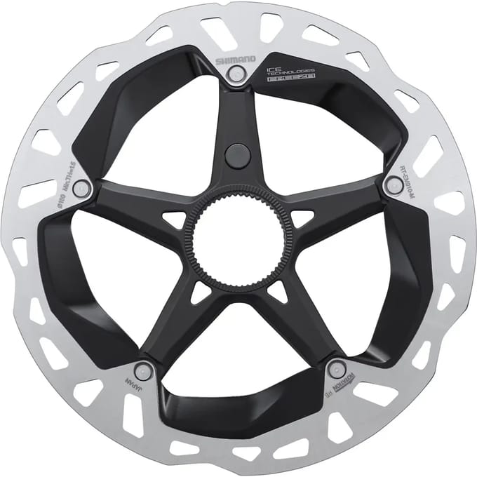 Remschijf met borgring externe spline Shimano RT-EM910 Center Lock Ice Technoligies Freeza