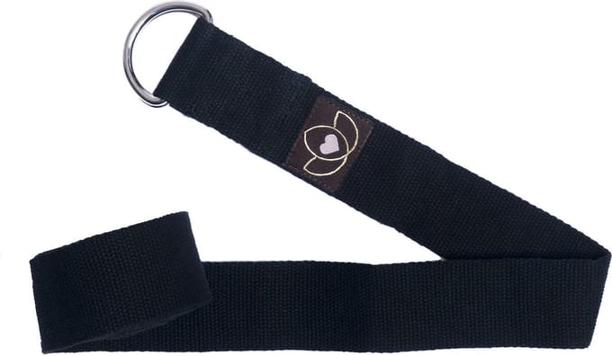 Yoga riem / strap extra lang zwart - Lotus