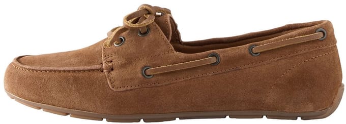 Next - Dames - Leren bootschoenen met ronde neus - Bruin
