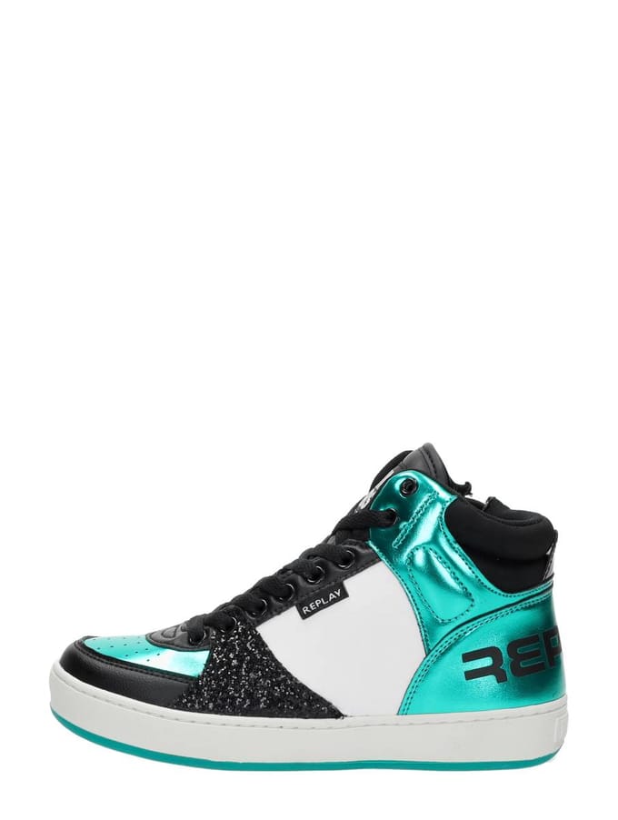Replay Cobra 7CC Sneakers Hoog - Groen - Maat 32