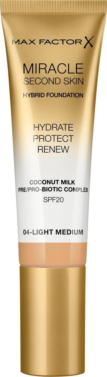 Max Factor Miracle Second Skin Foundation 30?ml.- 04 Light Medium