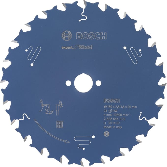 Bosch Accessories Expert for Wood 2608644029 Cirkelzaagblad 180 x 20 x 1.6 mm Aantal tanden: 24 1 stuk(s)