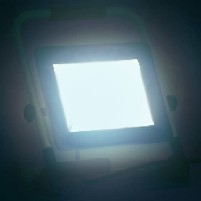 vidaXL Spotlight met handvat LED 100 W koudwit