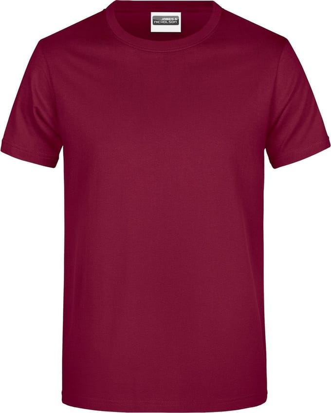 James And Nicholson Heren Ronde Hals Basic T-Shirt (Wijn)