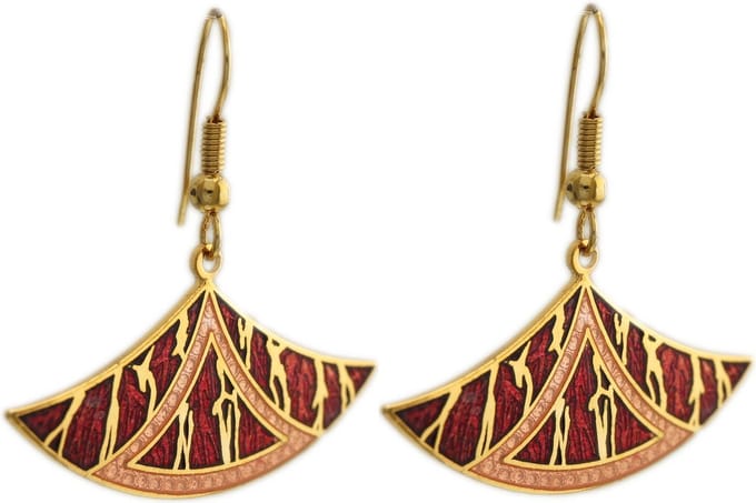 Behave - Oorhangers dames - rood - 4 cm