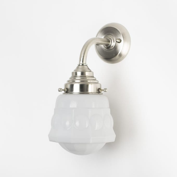 Wandlamp Weimar Curve Matnikkel. - Art Deco Trade