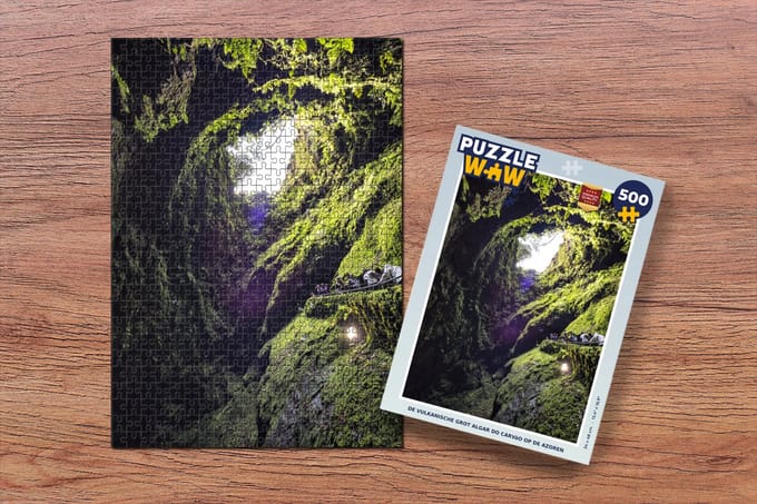 Puzzel De vulkanische grot Algar do Carvão op de Azoren - Legpuzzel - Puzzel 500 stukjes