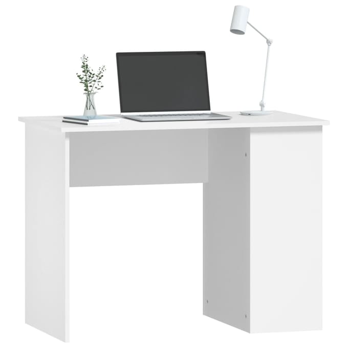 Vidaxl Bureau, Wit, 100X55X75 Cm, Materiaal Houtvezelplaat