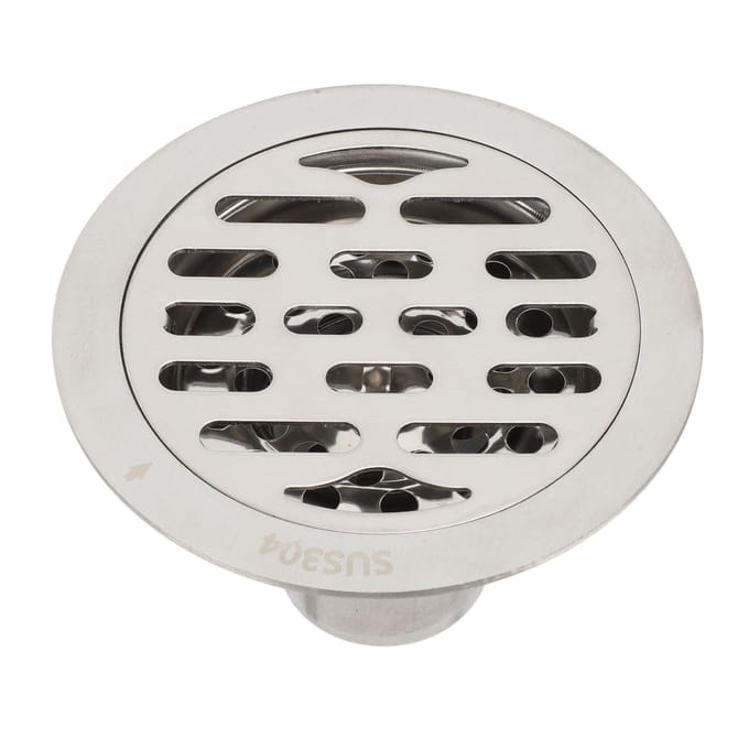 3,94 inch Roestvrij Staal Badkamer Vloerput Geurafsluitend Antislip Rond Douche Vloerput voor white