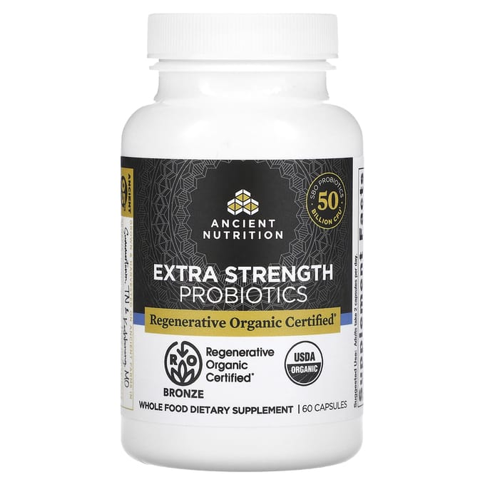 Ancient Nutrition, Probiotique Extra Fort, 25 Milliards d'UFC, 60 Capsules