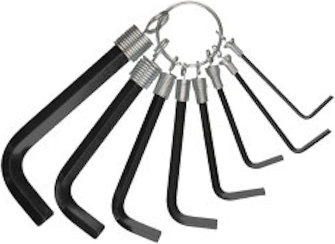 Set Inbussleutels aan Ring 8 stuks HEX